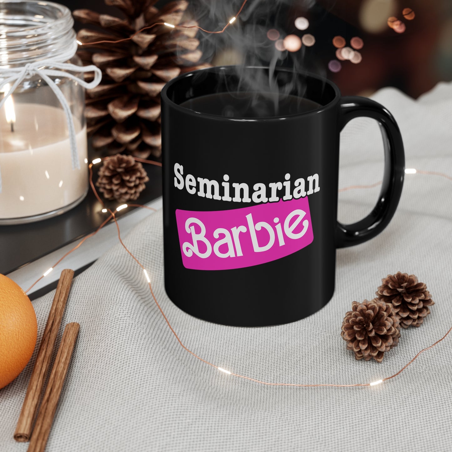 Barbie Cup Barbie Mug Seminarian Gift Clergy Gift Vicar Gift Pastor Gift Ordination Gift Seminary Graduation 11oz Black Mug