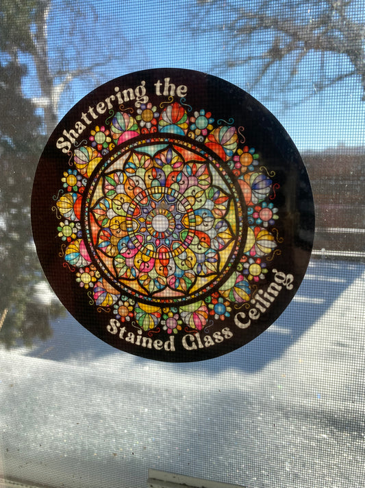 Shattering the Stained Glass Ceiling Window Cling