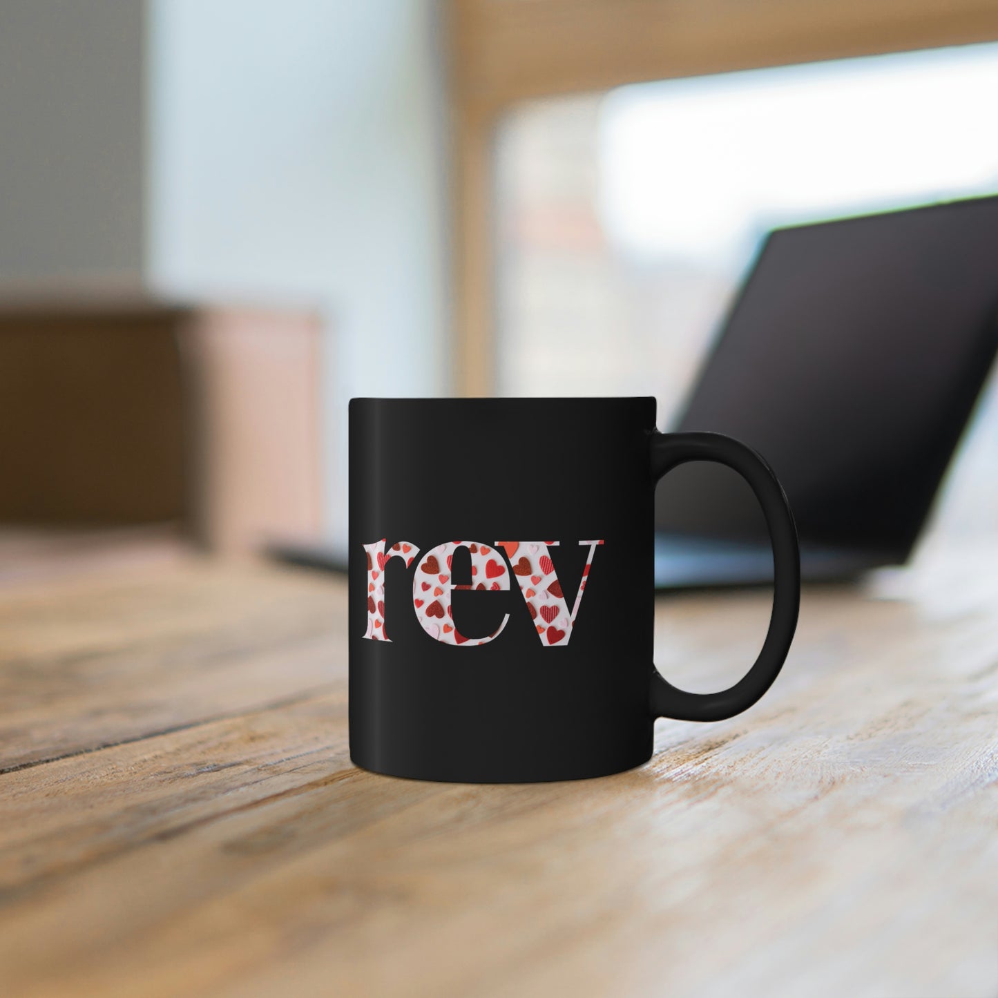 Rev Valentine 11oz Black Mug Gift for Pastor Gift for Minister Gift for Clergy